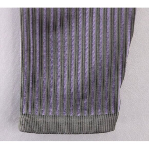 Fabletics High-Waisted Seamless Rib Leggings Iron Gray Lazy Iris Purple Sz S NEW - Picture 8 of 13